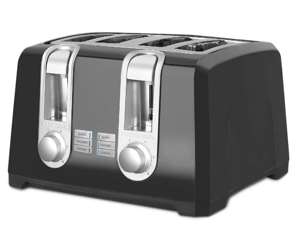 BLACK+DECKER 4-Slice Stainless Steel Extra-Wide Slot Toaster with