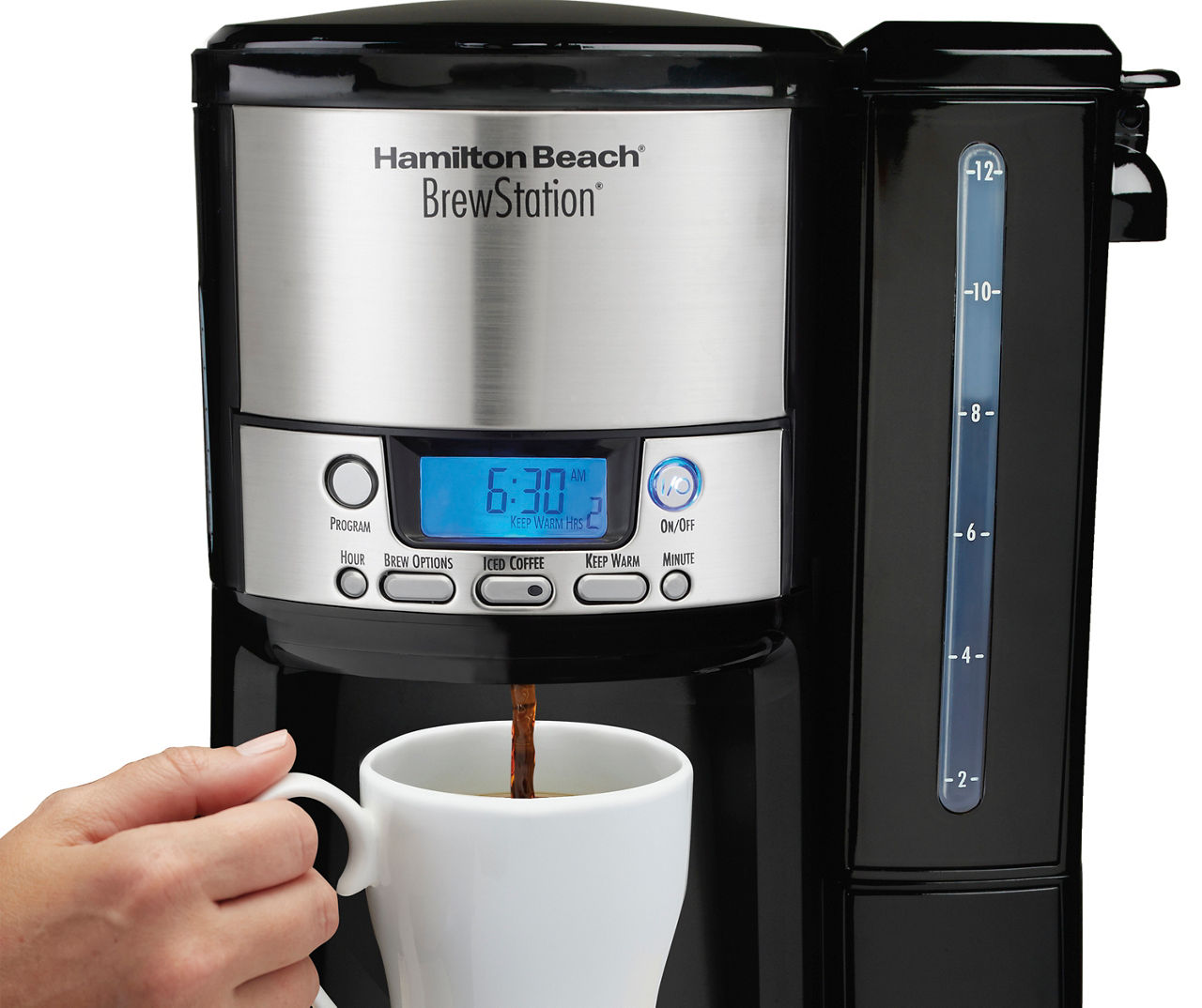 Hamilton Beach BrewStation 12-Cup Programable Dispensing Coffee Maker - Bed  Bath & Beyond - 7508178