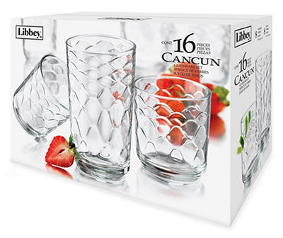 Cancun 16-Piece Glassware Set