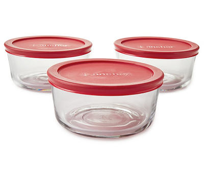 Glass Storage 3-Container Set with Lids