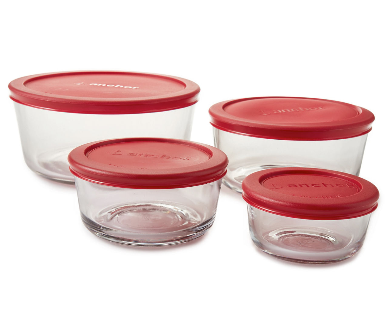 Glass Food Storage Containers with Lids for Pyrex Meal Prep (8-Piece Round  Set)