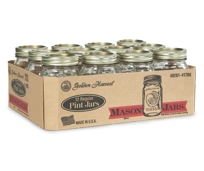Mini (3-1/4 tall) Golden Harvest Mason Jars (2) with Handles - household  items - by owner - housewares sale 