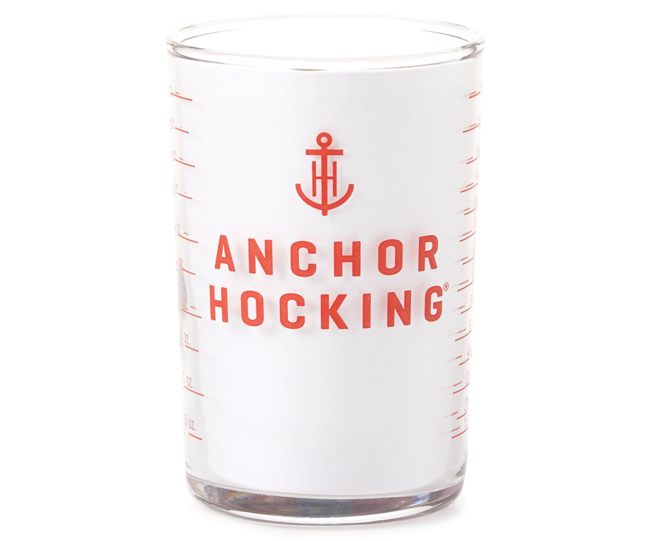 Anchor Hocking 91016AHG18 5 oz. Measuring Glass with Red Print