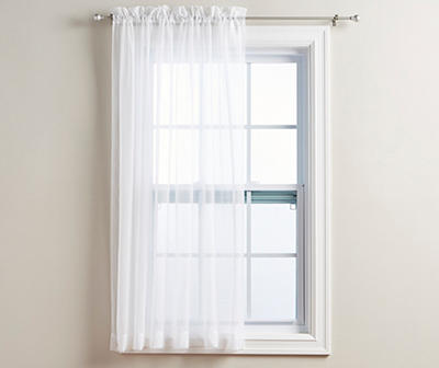 White Voile Sheer Curtain Panel, (63