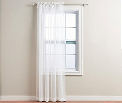 White Voile Sheer Curtain Panel, (84