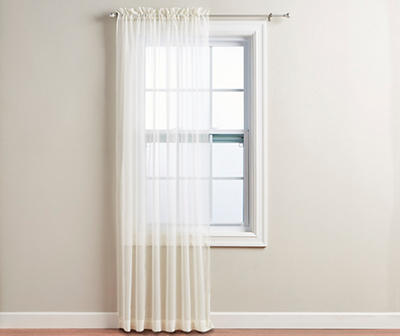 Ivory Voile Sheer Curtain Panel, (84