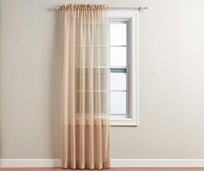 Taupe Voile Sheer Curtain Panel, (84