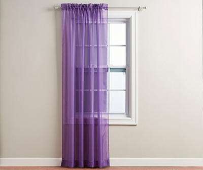 Purple Voile Sheer Curtain Panel, (84