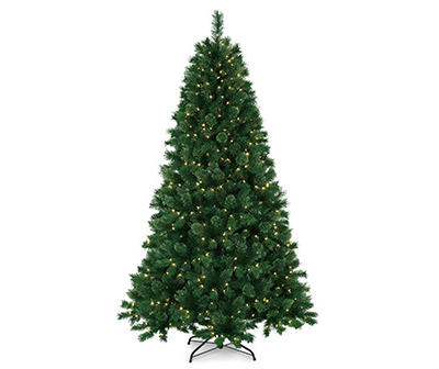 7.5' Breckenridge Deluxe Cashmere Pre-Lit Artificial Christmas Tree with Clear Lights