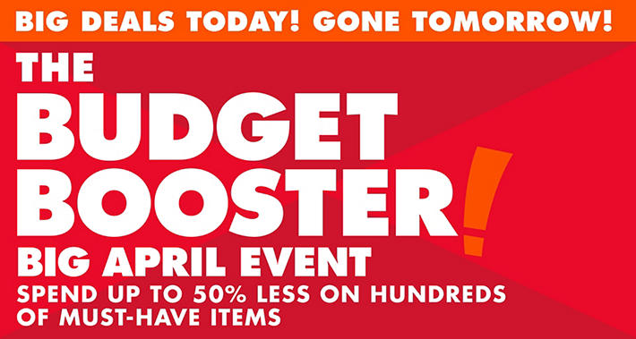 BIG April Event! -- Spend Up to 50% Less on Hundreds of Must-Have Items.
