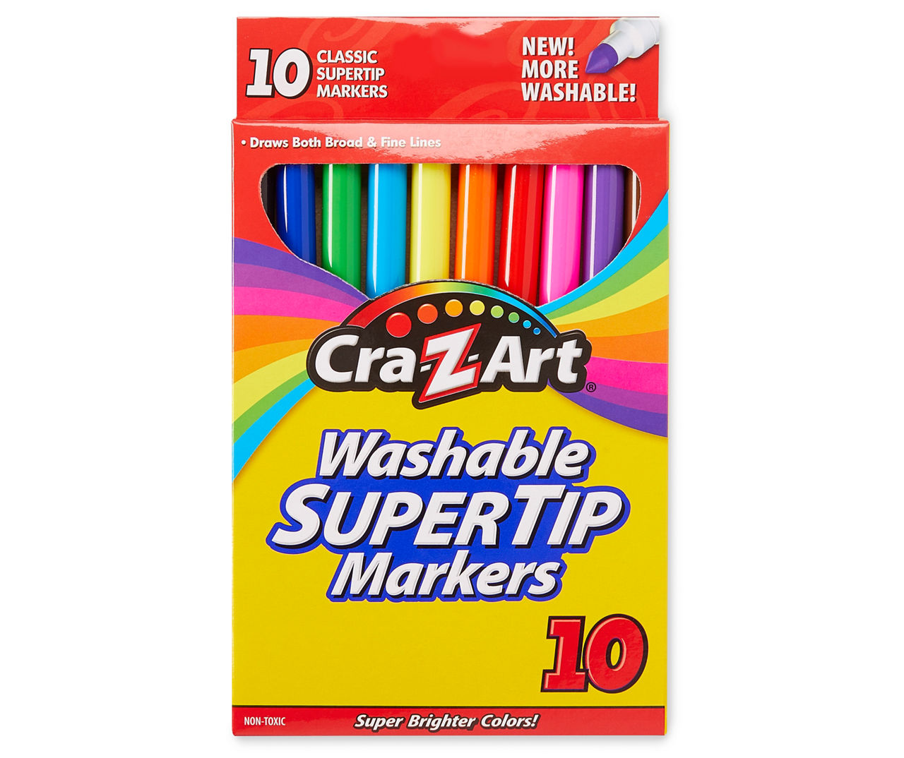 CraZArt Washable Super Tip Markers, 10Pack Big Lots