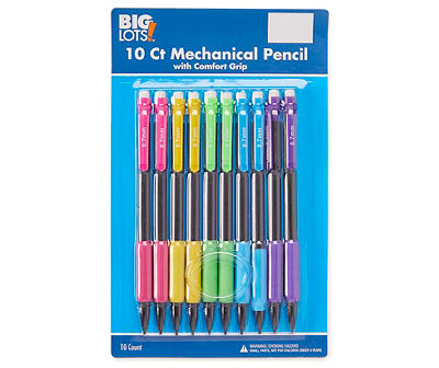 Mechanical Pencils with Comfort Grips, 10-Pack