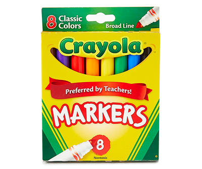 8ct Broad Line Washable Markers, Classic Colors