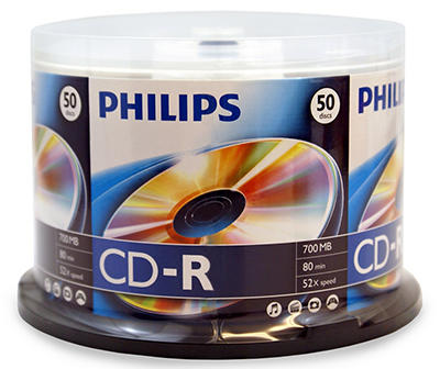 CD-R 52x 700MB Discs, 50-Pack
