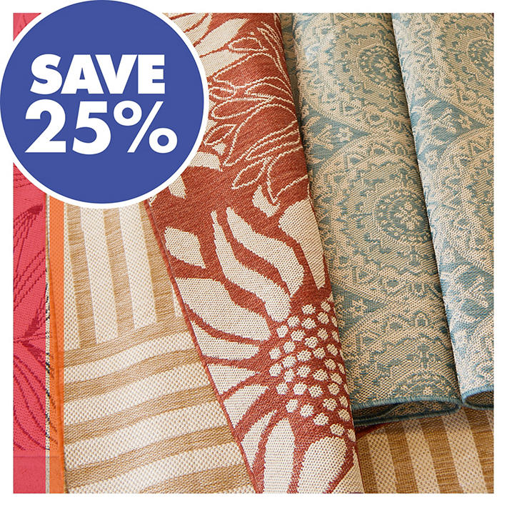 Save 25% on Patio Rugs