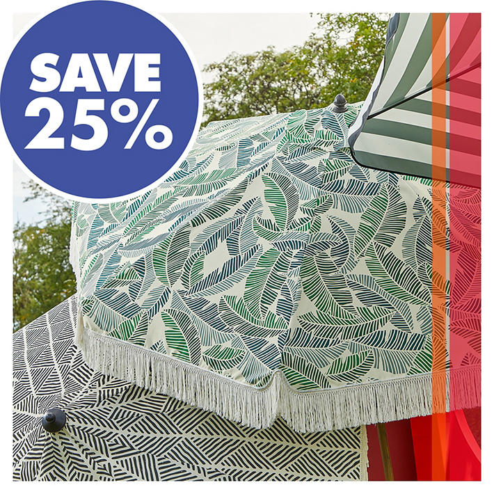 Save 25% on Umbrellas