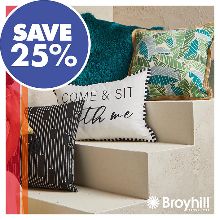 Save 25% on Outdoor Cushions