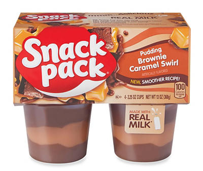 Brownie Caramel Swirl Pudding, 4-Pack