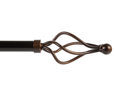 Rustic Copper Spiral Curtain Rod, (66" - 120")