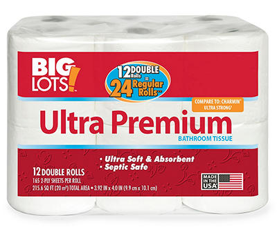 Ultra Premium Toliet Paper, 12-Double Rolls