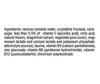 vitaminwater power-c electrolyte enhanced water w/ vitamins, dragonfruit drink, 20 fl oz