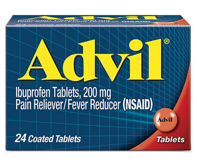 Advil Pain Reliever and Fever Reducer, Ibuprofen 200mg for Pain Relief - 24 Coated Tablets