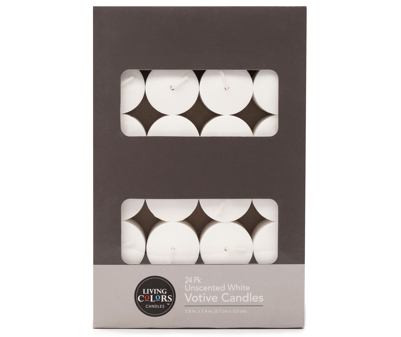 Unscented Votive Candles 24pk- White