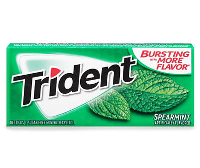 Trident Spearmint Sugar Free Gum with Xylitol 14 ct Pack