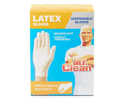Disposable Latex Gloves, 50-Count