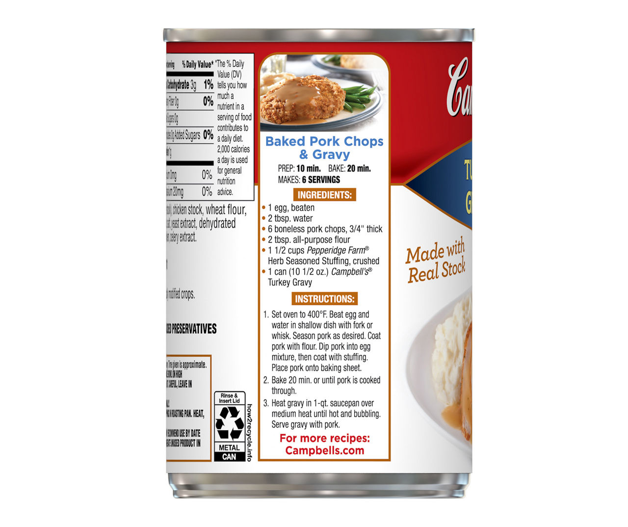 Campbell’s Turkey Gravy, 10.5 oz Can