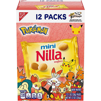 Nilla Wafers Mini Vanilla Wafer Cookies, 12 Snack Packs