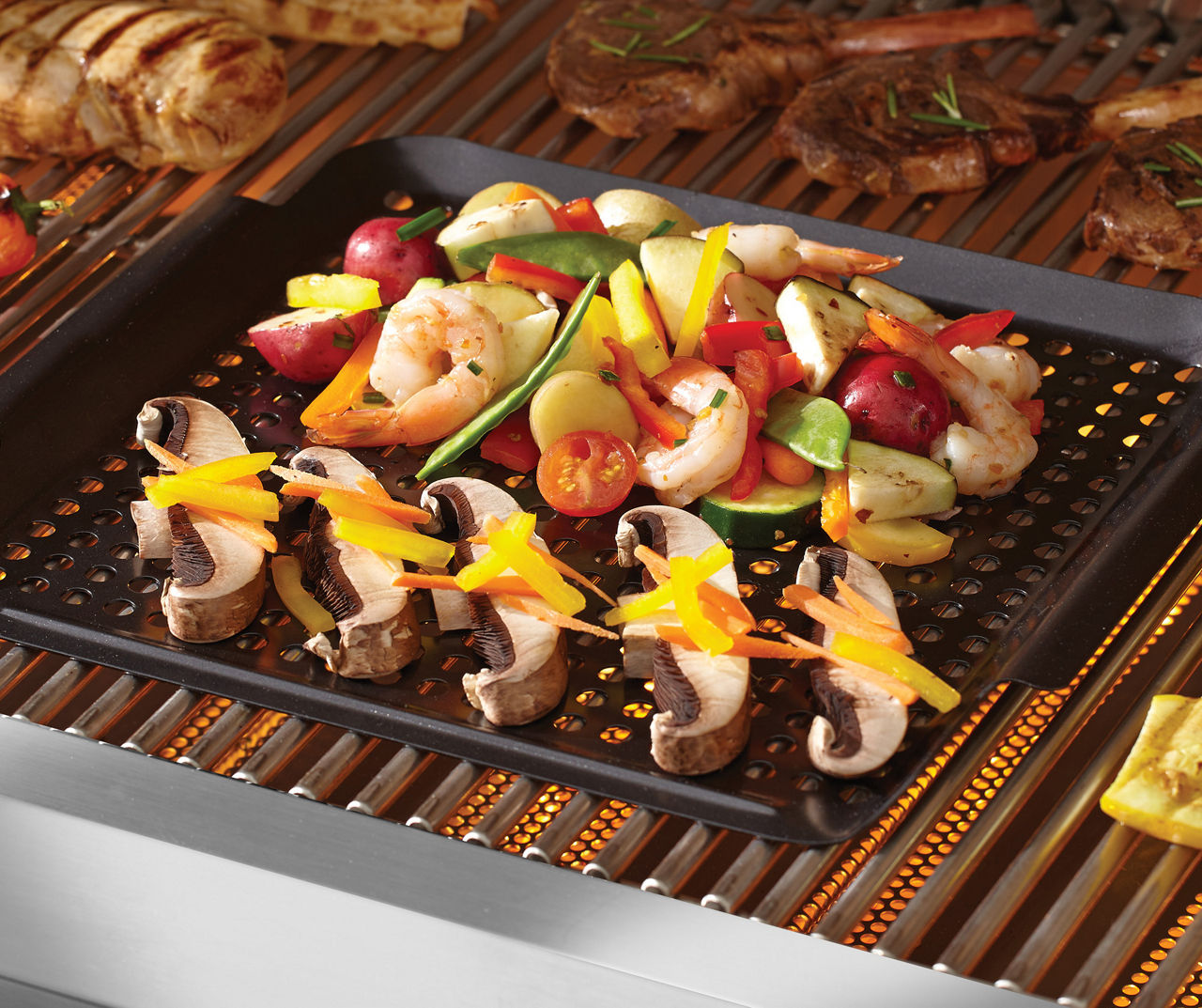 Mr. Bar-B-Q Dual Sided Stainless Steel Searing Grill Topper