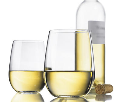 Stemless White Wine 4-Piece Glassware Set