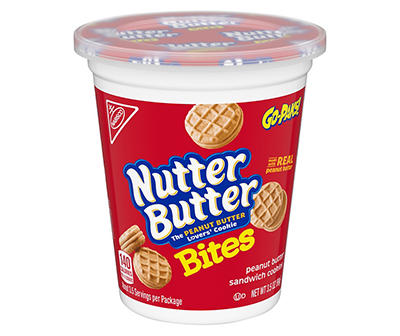 Nabisco Nutter Butter Bites Go-Paks! Peanut Butter Sandwich Cookies 3.5 oz. Cup