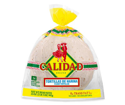 Calidad Soft Taco Flour Tortillas 24 ct Bag