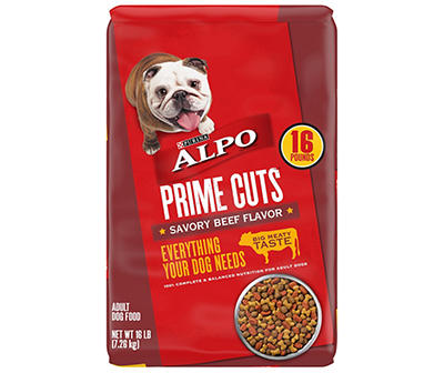 Purina ALPO Dry Dog Food, Prime Cuts Savory Beef Flavor - 16 lb. Bag