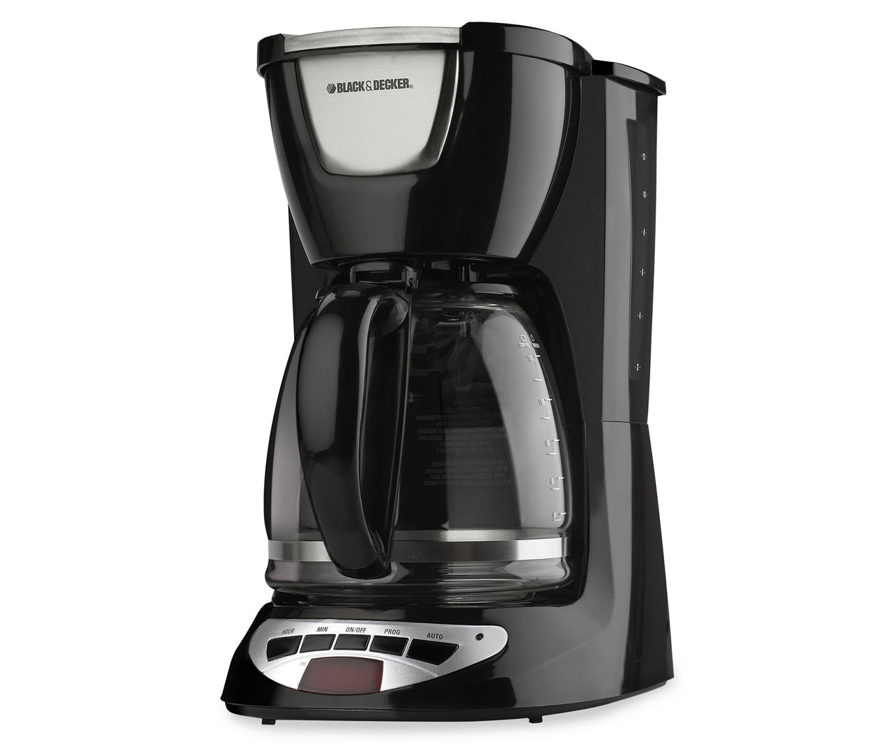 BLACK+DECKER 12-Cup Programmable Drip Coffee Maker in Black