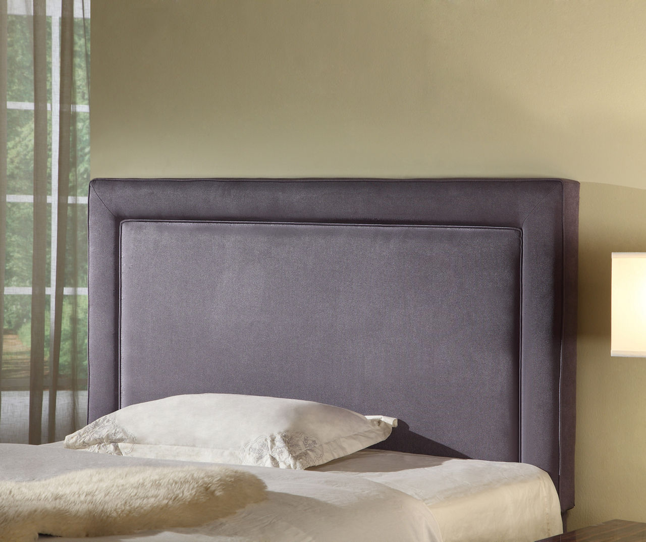 Big grey headboard discount