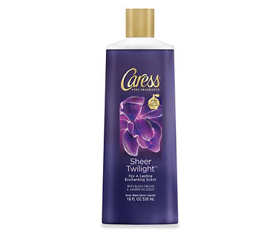 Caress Sheer Twilight Black Orchid & Juniper Oil Scent Body Wash 18 fl. oz. Squeeze Bottle