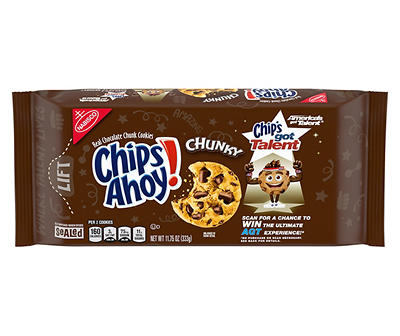 Nabisco Chips Ahoy! Chunky Real Chocolate Chunk Cookies 11.75 oz. Tray