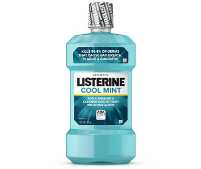Cool Mint Antiseptic Mouthwash for Bad Breath, 1 L