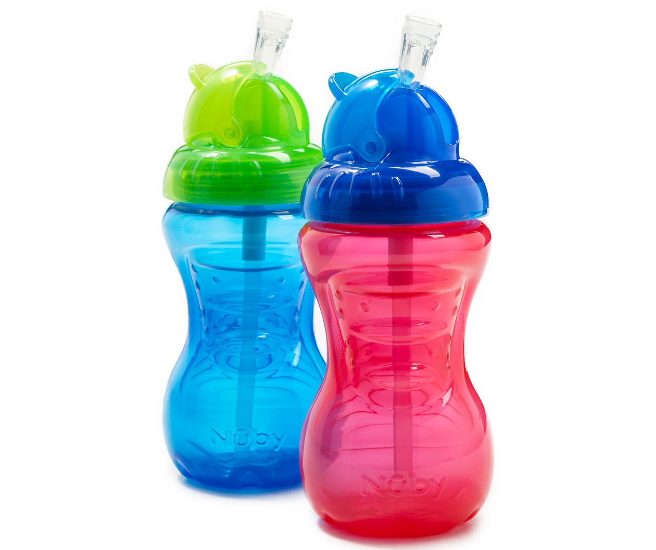 Nuby 2-Pack No-Spill Flip-It Cups, 10 Ounce, Colors May Vary