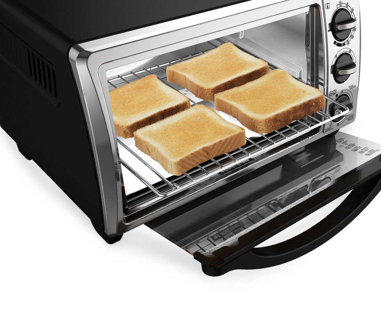 Black + Decker 4-Slice Toaster Oven - Big Lots  Toaster oven, Countertop  oven, Convection toaster oven