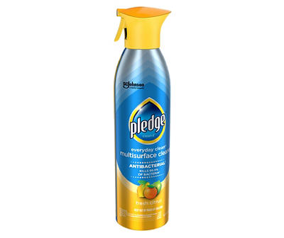 Pledge Everyday Clean Multisurface Antibacterial Cleaner, Aerosol, Fresh Citrus, 9.7 oz