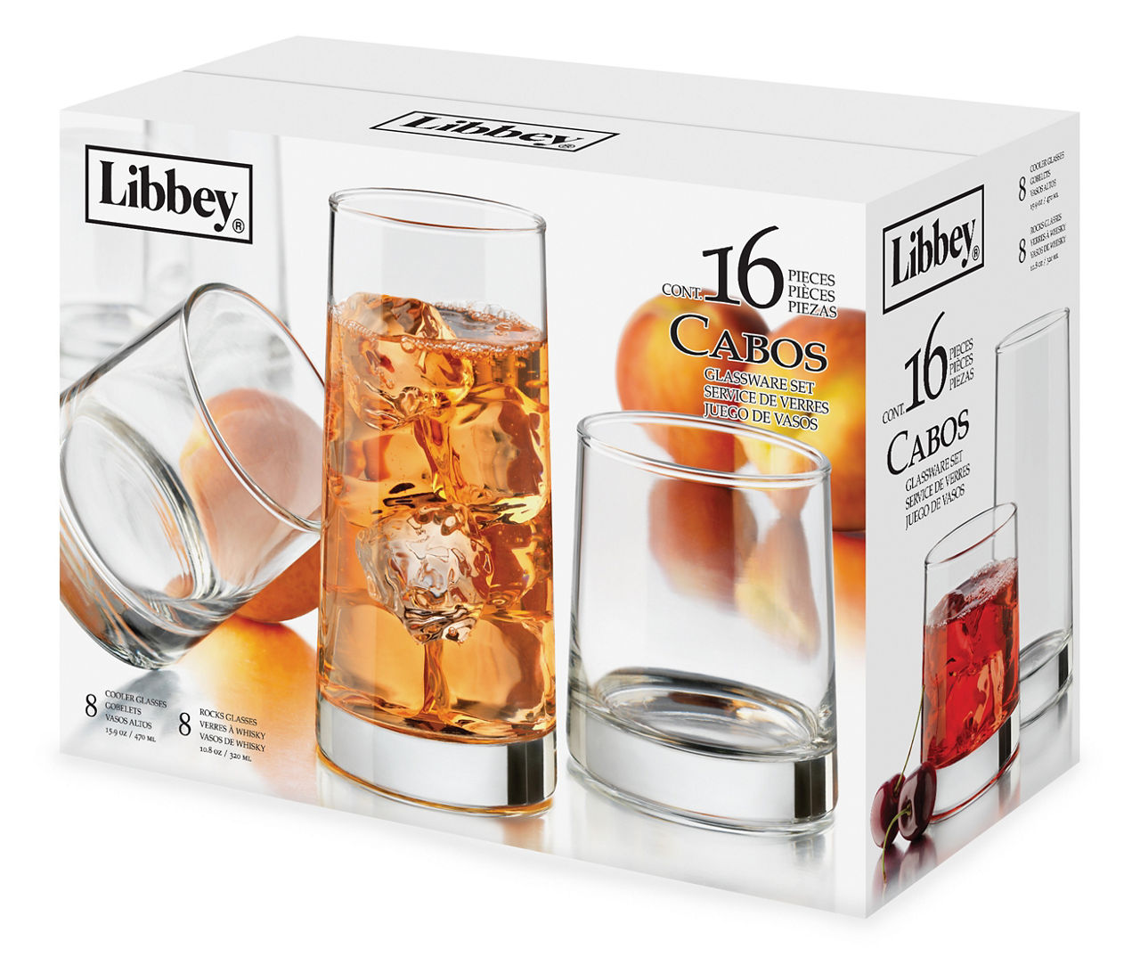Libbey Cabos Glassware Set - 8 Piece - Clear, 16 oz - Fry's Food