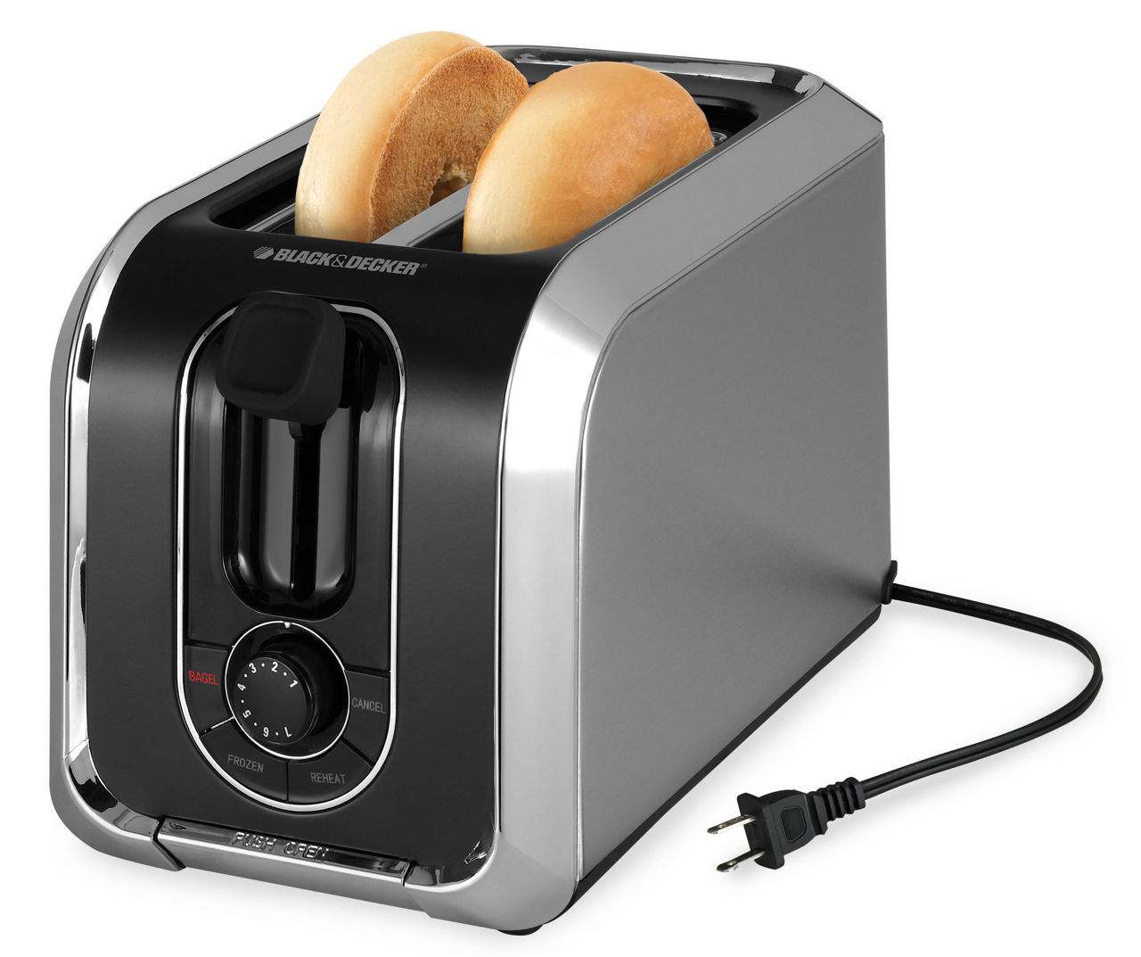 Black + Decker Stainless Steel 2-Slice Toaster