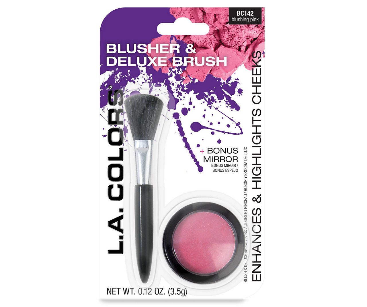 Blusher & Deluxe Brush in Blushing Pink