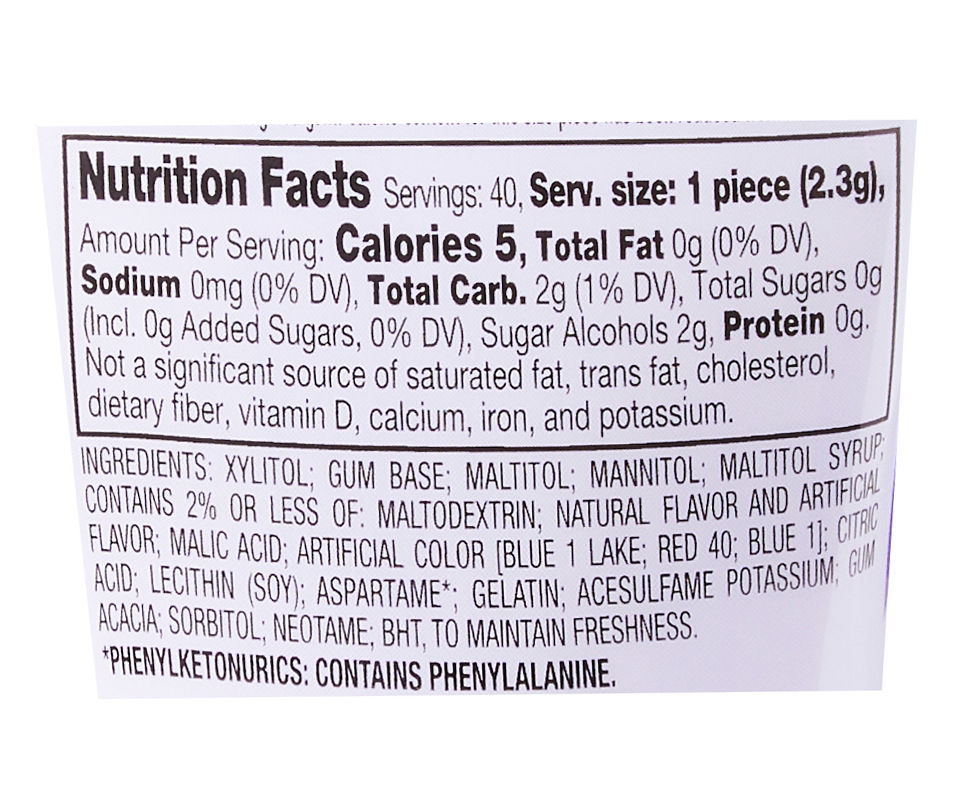 Arctic Grape Ice Cubes Gum, 40-Piece