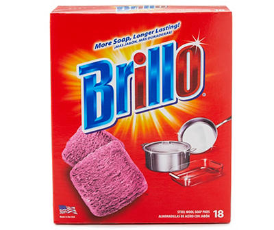 Brillo Steel Wool Soap Pads, 18-Count