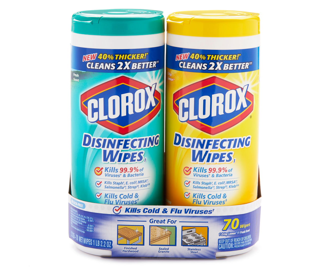 Clorox Fresh Care Dish Cloths, 2-Pk